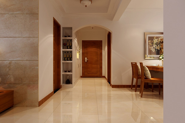 現代中式裝修過道效果圖2.jpg
