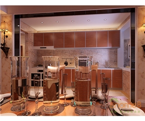 大城小院原木餐廳過道