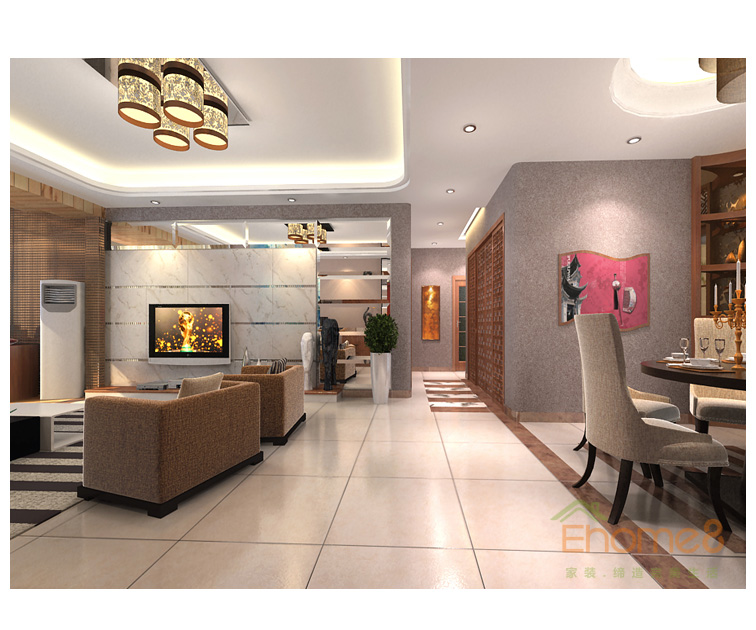 大美天第客廳過道裝修效果圖.