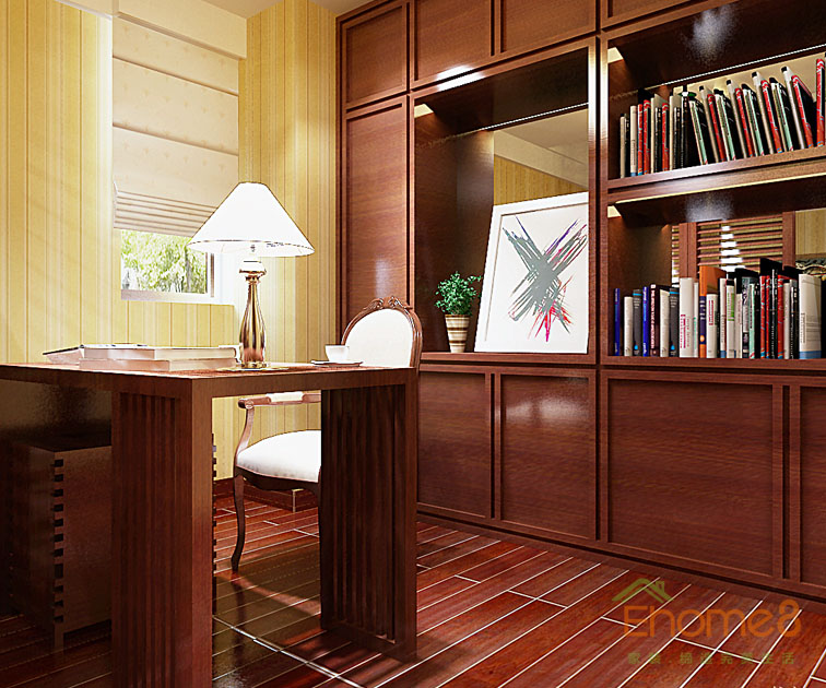 東城印象兩房一廳書房裝修效果圖