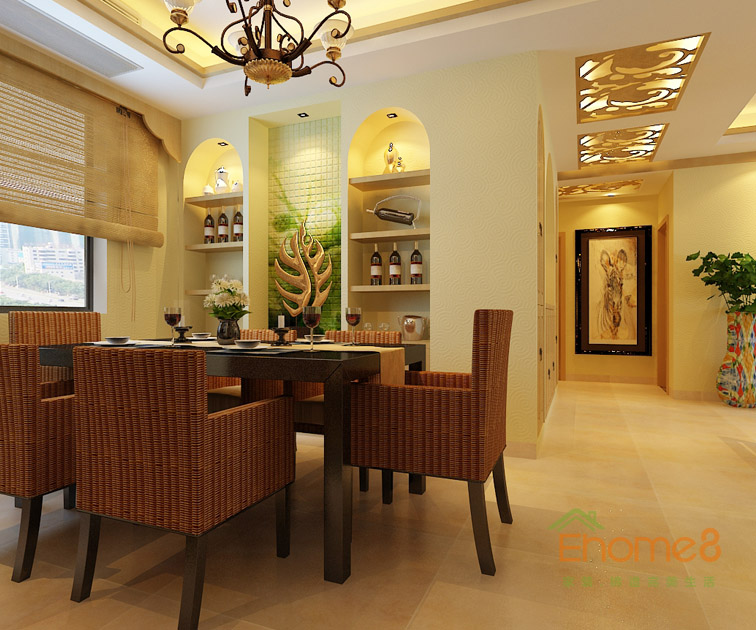 東南亞風(fēng)情餐廳裝修效果圖1685