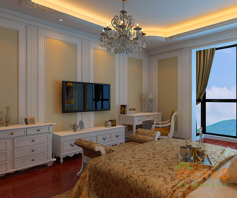 東郡地中海風(fēng)格138平米主人房裝修效果圖1