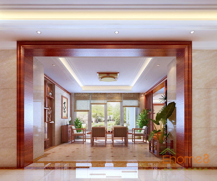 東郡中式風格132平米客廳裝修效果圖163