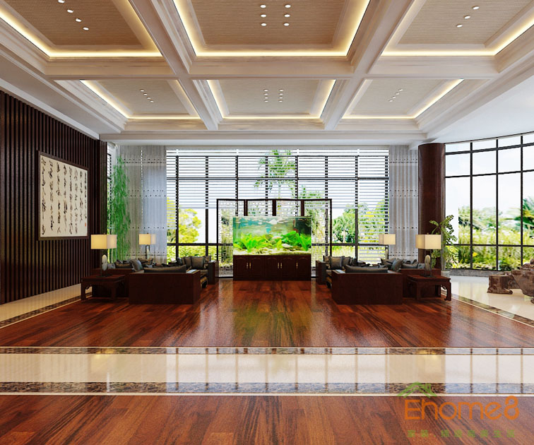 田園風自由舒適辦公室大廳裝修效果圖123