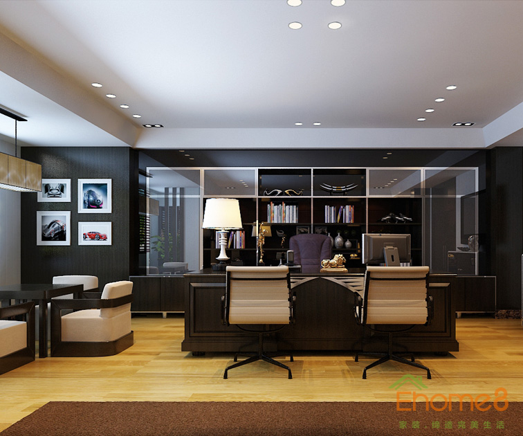 美式簡單舒適總經理辦公室裝修效果圖1122