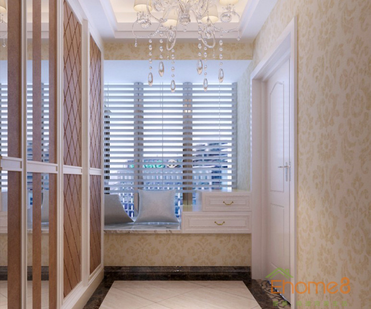 三房一廳108㎡歐式簡約儲物間裝修效果圖1