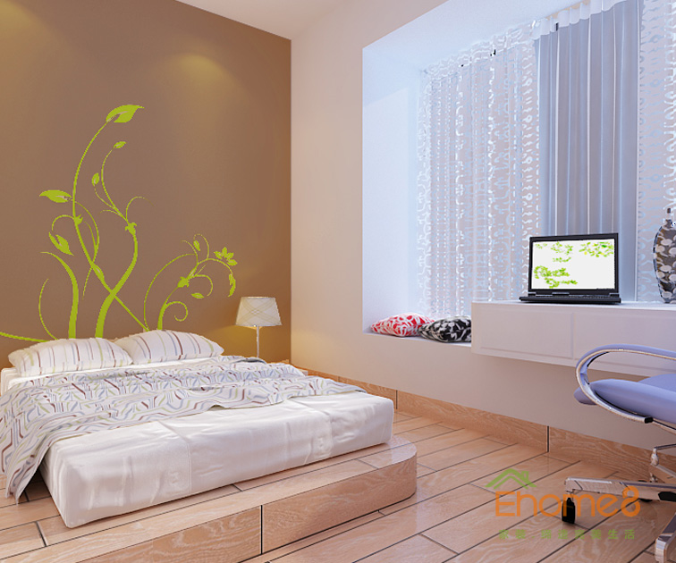 65㎡兩房一廳現(xiàn)代簡約風(fēng)格臥室裝修效果圖1