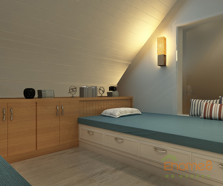 165㎡躍層美式風(fēng)格兒童房裝修效果圖