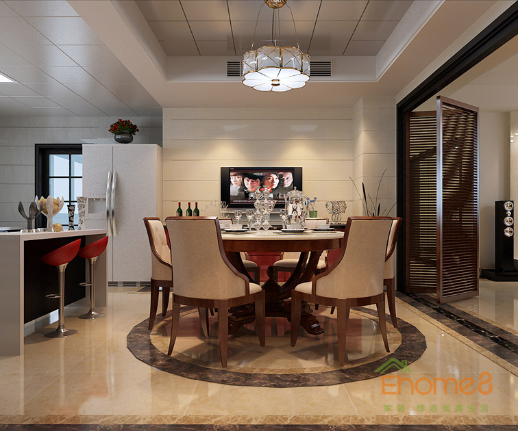 康城73㎡兩房一廳法式風(fēng)格裝修效果圖