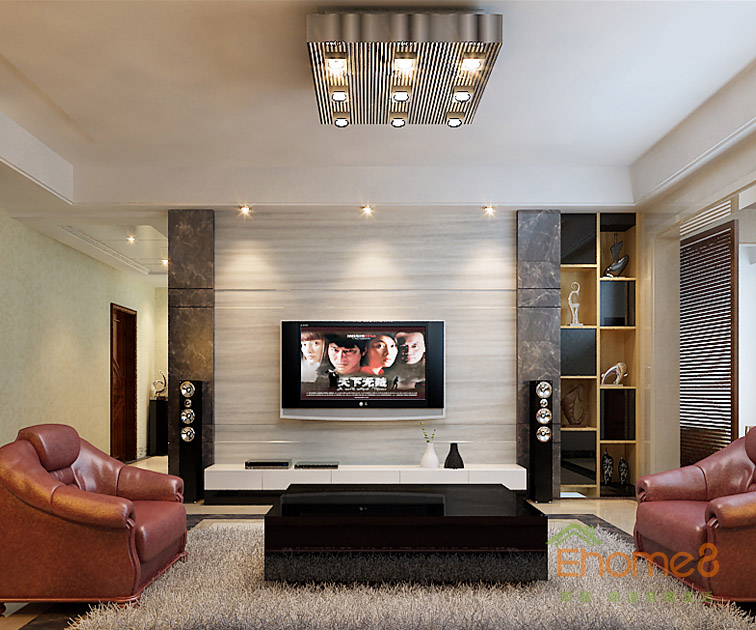 73㎡兩房一廳法式風(fēng)格客廳裝修效果圖123