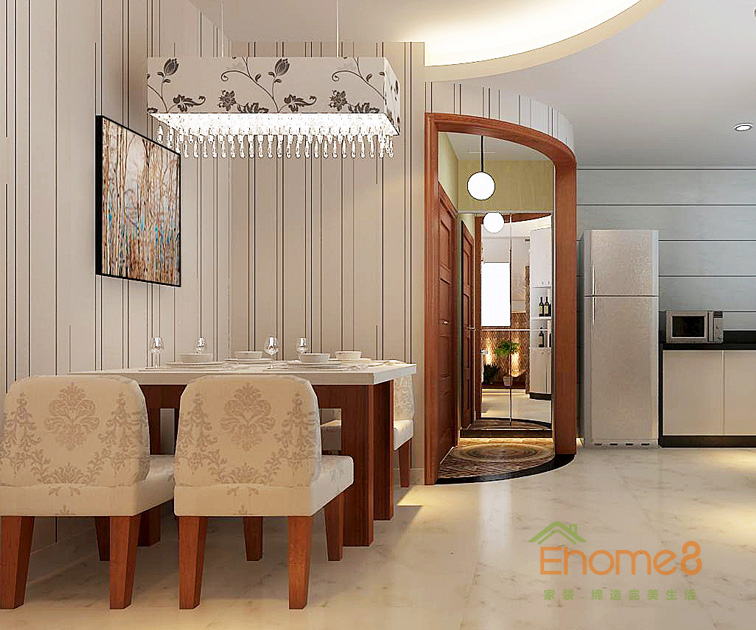 128㎡躍層美式風格餐廳裝修效果圖96