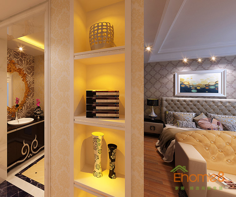 108㎡三房一廳法式風(fēng)格主人房裝修效果圖462