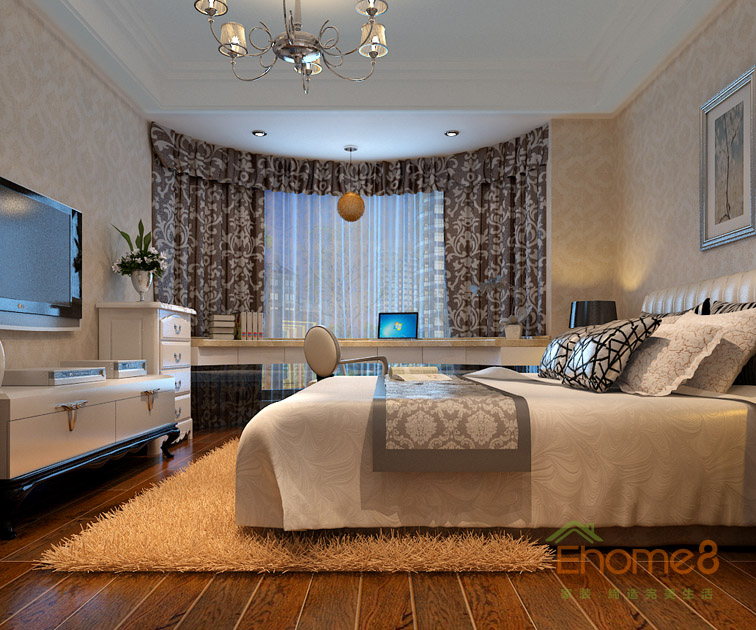 142㎡四房一廳法式風格臥室裝修效果圖2265