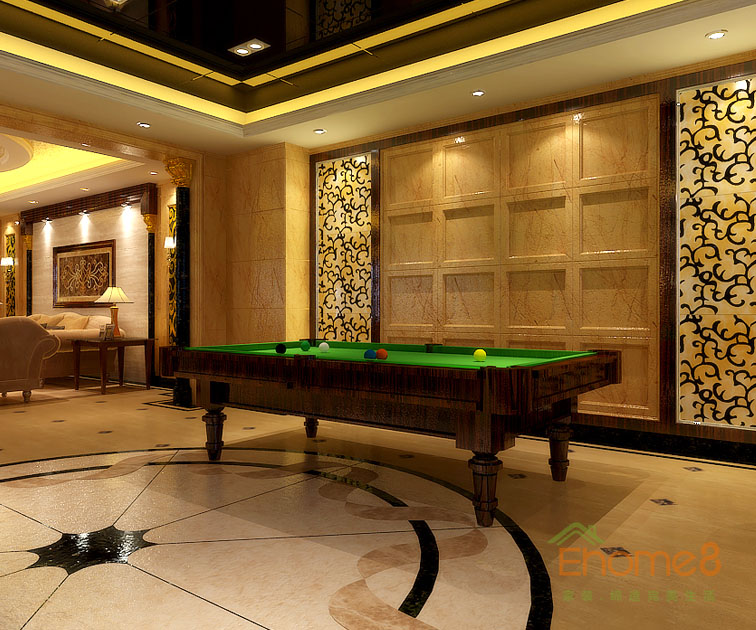 300㎡豪華別墅法式風格娛樂間裝修效果圖