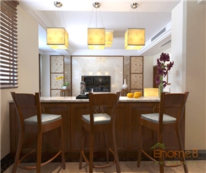 紫荊花園139㎡復式中式簡約風格裝修效果圖