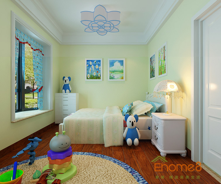 83㎡兩房一廳現(xiàn)代簡(jiǎn)約風(fēng)格小孩房裝修效果圖7956.jpg