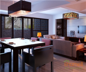 中央美地172㎡躍層中式田園風(fēng)格裝修效果圖