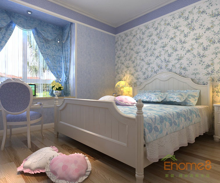 75㎡兩房一廳中式風(fēng)格兒童房裝修效果圖