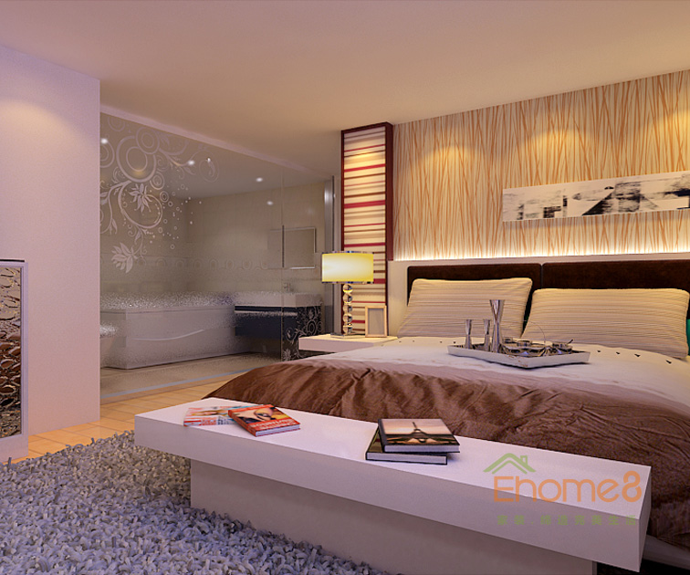 132㎡四房一廳歐式風(fēng)格主臥裝修效果圖